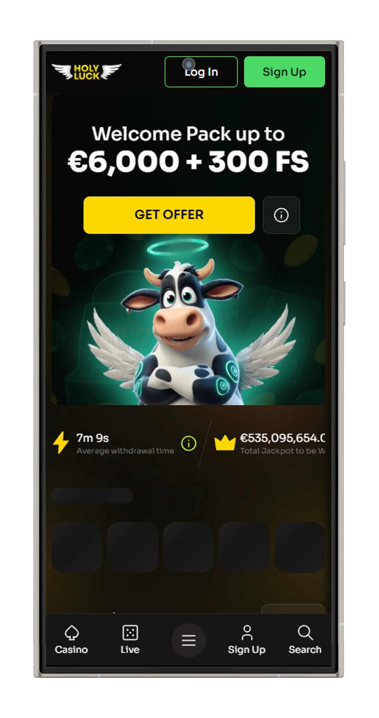 Holyluck Casino: Εφαρμογή για Android (APK)